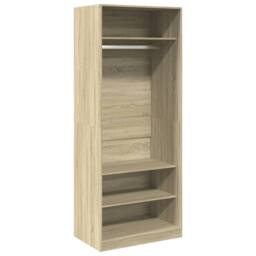 Berkfield Home Wardrobe Sonoma Oak 80x50x200 cm Engineered Wood in Light Oak - Size: 80 x 50 x 200 cm - thumbnail 1