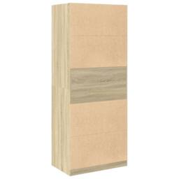 Berkfield Home Wardrobe Sonoma Oak 80x50x200 cm Engineered Wood in Light Oak - Size: 80 x 50 x 200 cm - thumbnail 6