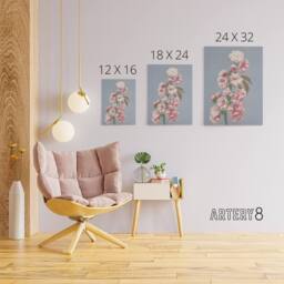 "Artery8 Cherry Blossom Flower Bloom Canvas Wall Art Print Ogawa Kazumasa in Pink - Size: W18"" x H24""" - thumbnail 4