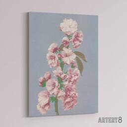 "Artery8 Cherry Blossom Flower Bloom Canvas Wall Art Print Ogawa Kazumasa in Pink - Size: W18"" x H24""" - thumbnail 2