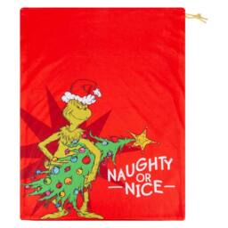 VFM e-Store Grinch Christmas Santa Sack Festive Gift 70cm x 50cm in Red - Size: 70 cm x 50 cm