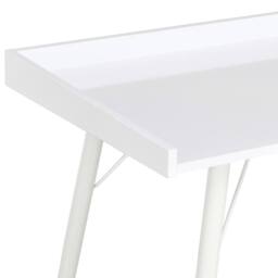 Berkfield Home Modern Desk White 90x50x79 cm - Size: 90 x 50 x 79 cm - thumbnail 4