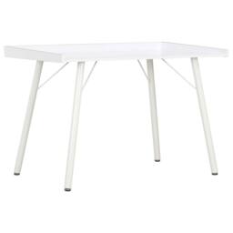 Berkfield Home Modern Desk White 90x50x79 cm - Size: 90 x 50 x 79 cm - thumbnail 2