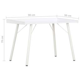 Berkfield Home Modern Desk White 90x50x79 cm - Size: 90 x 50 x 79 cm - thumbnail 6