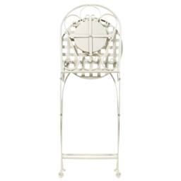 Wyld and Coco White Metal Folding Garden Chairs Set of 2 - Mosaic Backrest - thumbnail 8