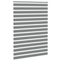 Berkfield Home Elegant Zebra Blind Dark Grey 165x230 cm Fabric Width 160.9 cm Po - thumbnail 1