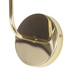 Wyld and Coco Wall Lamp - Gold Metal Sconce with Gloss Finish and Exposed Bulb - thumbnail 5