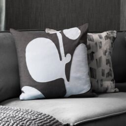 Voyage Maison Betel Floral 100% Cotton Cushion in Charcoal - Size: 50 cm x 50 cm - thumbnail 2