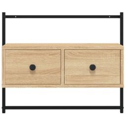 Berkfield Home TV Cabinet Wall-mounted Sonoma Oak 60.5x30x51 cm Engineered Wood in Brown - thumbnail 6
