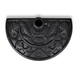 Berkfield Home Resin Half Round Parasol Base in Black