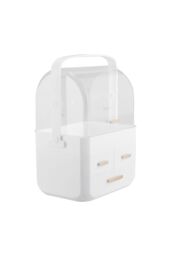 Living and Home Makeup Organiser Storage Drawers Cosmetic Organisers Acrylic Skincare Organiser in White - thumbnail 4