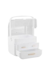Living and Home Makeup Organiser Storage Drawers Cosmetic Organisers Acrylic Skincare Organiser in White - thumbnail 5