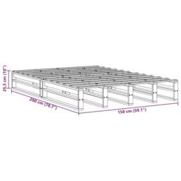 Berkfield Home Modern Bed Frame without Mattress White 150x200 cm King Size Soli - thumbnail 9