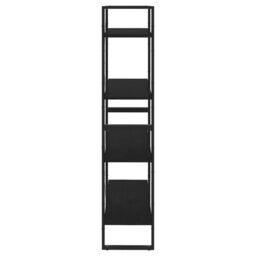 Berkfield Home 4-Tier Book Cabinet Black 80x30x140 cm Solid Pine Wood - Size: 80 x 30 x 140 cm - thumbnail 6