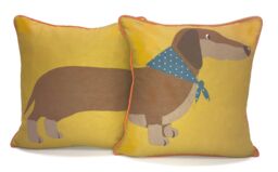 Rapport Home Long Sausage Dog Cushion Cover Multi (43x43) - Size: 43 cm x 43 cm - thumbnail 1