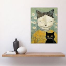 Artery8 Self Portrait When Cats Resemble Their Owners By Gillian Keenan Large Wall Unframed Art Poster Print Thick Paper 18X24 Inch - thumbnail 4