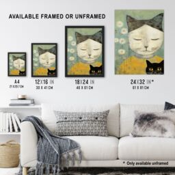 Artery8 Self Portrait When Cats Resemble Their Owners By Gillian Keenan Large Wall Unframed Art Poster Print Thick Paper 18X24 Inch - thumbnail 3