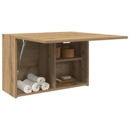 Berkfield Home Decorative Bathroom Wall Cabinet Artisan Oak 60x25x40 cm Engineer in Brown - Size: 60 x 25 x 40 cm - thumbnail 4