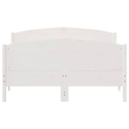 Berkfield Home Beautiful Bed Frame without Mattress White 120x200 cm Solid Wood Pine - Size: Small Double - thumbnail 4