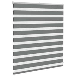 Berkfield Home Elegant Zebra Blind Dark Grey 130x100 cm Fabric Width 125.9 cm Po - thumbnail 1