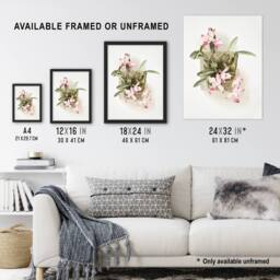 "Artery8 F Sander Laelia Autumnalis Xanthotropis Orchid Wall Art Print - Size: W12"" x H16""" - thumbnail 3