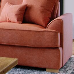 The Great Sofa Company Ophelia Left Hand Facing Chenille Corner Sofa in Red - Size: 3 Seater - thumbnail 4