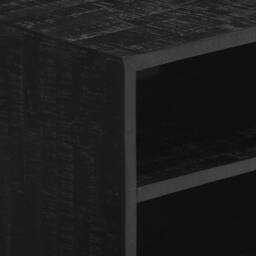 Berkfield Home TV Cabinet 112x31x45 cm Solid Reclaimed Teak in Black - Size: 112 x 31 x 45 cm - thumbnail 6