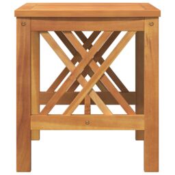 Berkfield Home Garden Side Table Brown 45x45x50 cm Solid Acacia Wood - Size: 45 x 45 x 50 cm - thumbnail 6
