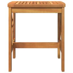 Berkfield Home Garden Side Table Brown 45x45x50 cm Solid Acacia Wood - Size: 45 x 45 x 50 cm - thumbnail 5