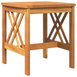 Berkfield Home Garden Side Table Brown 45x45x50 cm Solid Acacia Wood - Size: 45 x 45 x 50 cm - thumbnail 2