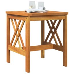 Berkfield Home Garden Side Table Brown 45x45x50 cm Solid Acacia Wood - Size: 45 x 45 x 50 cm - thumbnail 3