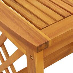 Berkfield Home Garden Side Table Brown 45x45x50 cm Solid Acacia Wood - Size: 45 x 45 x 50 cm - thumbnail 9