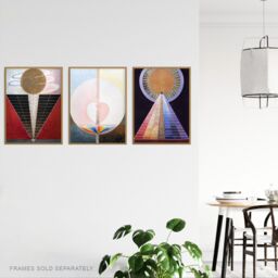 Artery8 Wall Art Print Pack of 3 A4 Hilma Af Klint Abstract Pioneer Altarpiece Painting Living Room s Set - thumbnail 3