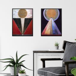 Artery8 Wall Art Print Pack of 3 A4 Hilma Af Klint Abstract Pioneer Altarpiece Painting Living Room s Set - thumbnail 6