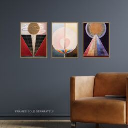 Artery8 Wall Art Print Pack of 3 A4 Hilma Af Klint Abstract Pioneer Altarpiece Painting Living Room s Set - thumbnail 2