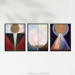 Artery8 Wall Art Print Pack of 3 A4 Hilma Af Klint Abstract Pioneer Altarpiece Painting Living Room s Set - thumbnail 5