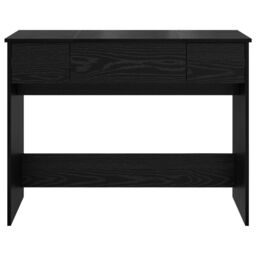 Berkfield Home Dressing Table with Mirror Black Oak 100x45x76 cm - Size: 100 x 45 x 76 cm - thumbnail 7