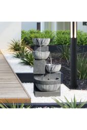 Living and Home Creative Solar Powered Water Feature Outdoor Fountain Deco in Natural - thumbnail 2