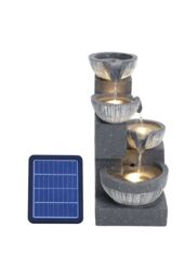Living and Home Creative Solar Powered Water Feature Outdoor Fountain Deco in Natural - thumbnail 3