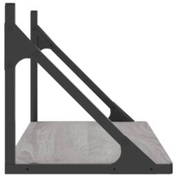 Berkfield Home Wall Shelves 2 pcs Grey Sonoma 60x25x25.5 cm Engineered wood - thumbnail 6