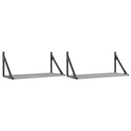 Berkfield Home Wall Shelves 2 pcs Grey Sonoma 60x25x25.5 cm Engineered wood - thumbnail 1