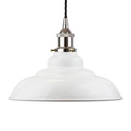 SE Home White St Edmund's Pendant Light - Nickel - Black Twisted - thumbnail 1