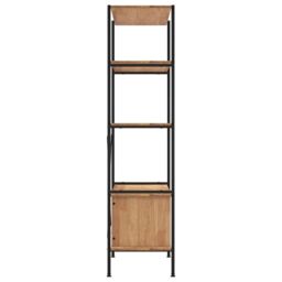 Berkfield Home 5-Tier Shelving Unit with Cabinet 80x40x163 cm Steel & Engineered Wood in Brown - Size: 80 x 40 x 163 cm - thumbnail 5