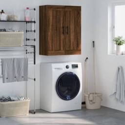 Berkfield Home Wall Mounted Cabinet Brown Oak 69.5x34x90 cm Engineered Wood - thumbnail 2