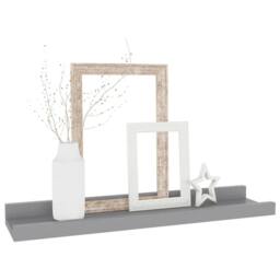 Berkfield Home Wall Shelves 4 pcs Grey 40x9x3 cm - Size: 40 x 9 x 3 cm - thumbnail 3