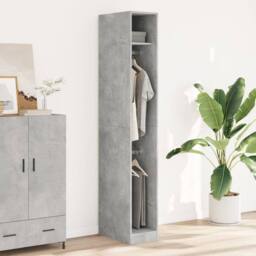 Berkfield Home Wardrobe Concrete Grey 30x50x200 cm Engineered Wood - Size: 30 x 50 x 200 cm - thumbnail 3
