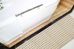 Nicoman PVC Duckboard Anti Slip Shower Mat Bath Mat 61cm x 43cm in Beige - Size: 61 cm x 43 cm - thumbnail 3