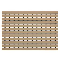 Nicoman PVC Duckboard Anti Slip Shower Mat Bath Mat 61cm x 43cm in Beige - Size: 61 cm x 43 cm