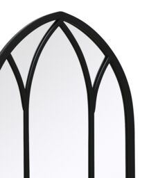 "MirrorOutlet Black Metal Framed Arched Garden Wall Mirror 32"" X 19"" (83CM X 48CM) - Size: 1 Pack" - thumbnail 5