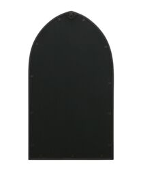 "MirrorOutlet Black Metal Framed Arched Garden Wall Mirror 32"" X 19"" (83CM X 48CM) - Size: 1 Pack" - thumbnail 3